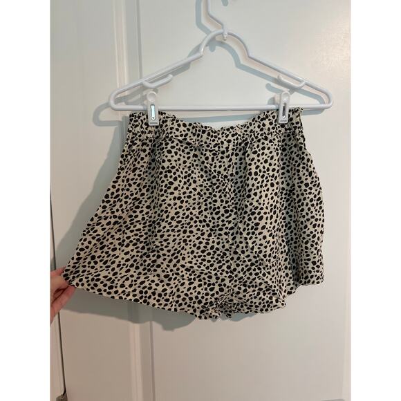 Aerie Pull-On Belted Shorts – Cream Leopard Print – Size Small - Picture 4 of 4